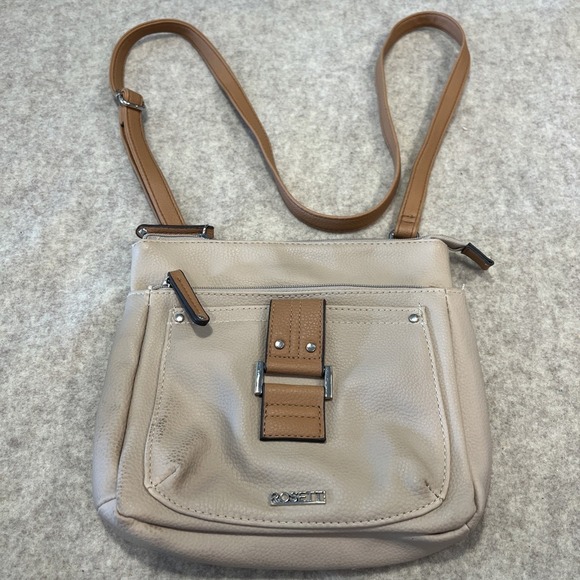 Rosetti Handbags - ROSETTI - Small, Tan/Beige, Crossbody Purse with Adjustable Strap EUC